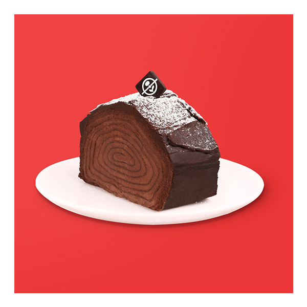 Buche de Noel Chocolate Crepe Roll Cake